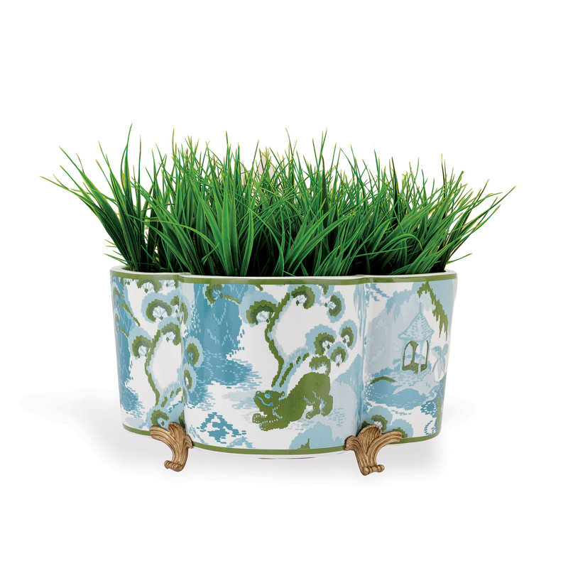 Canton Handmade Ceramic Planter, Green