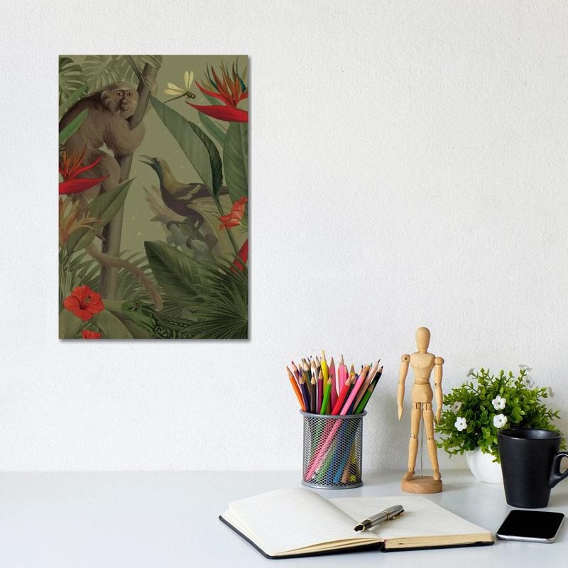 Welcome To The Jungle by Nettsch - Wrapped Canvas Print, 30.48cm H x 20.32cm W
