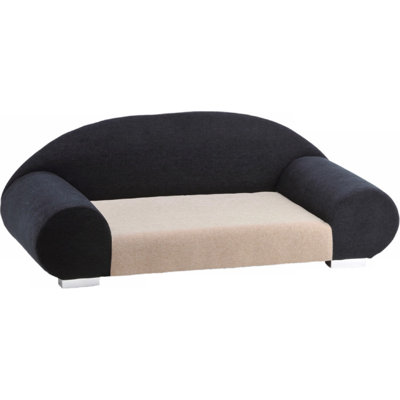 Melany Dog Sofa in Black/White