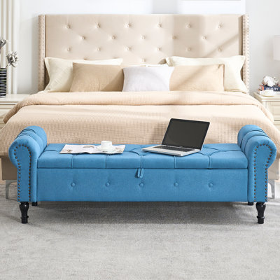 Banc de rangement rembourré 66,9 po