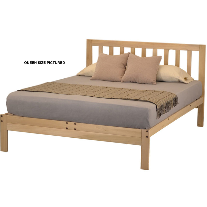 Slat Headboard Design Bed, Queen