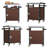 Movable Outdoor Grill Cart with Stainless Steel Top, Storage, Wheels, Hooks, and Spice Rack for Patio Cooking and Entertaining.