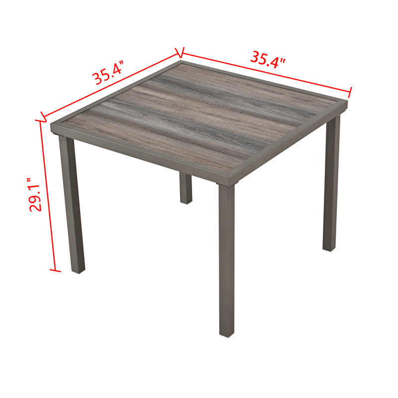Outdoor 36" Square Patio Dining Table