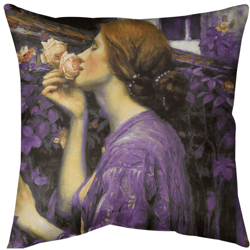 Coussin mon coussin dollar rose, Mauve, Bourre en polyester, Sergé de coton