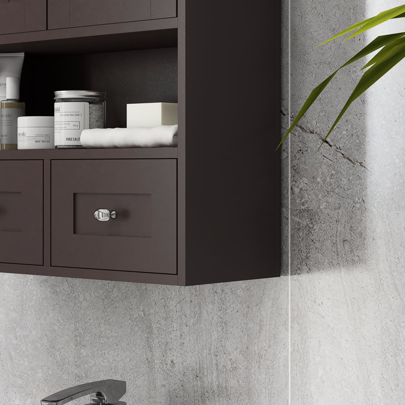 Armoire à pharmacie avec tiroirs pour pharmacie, Brun