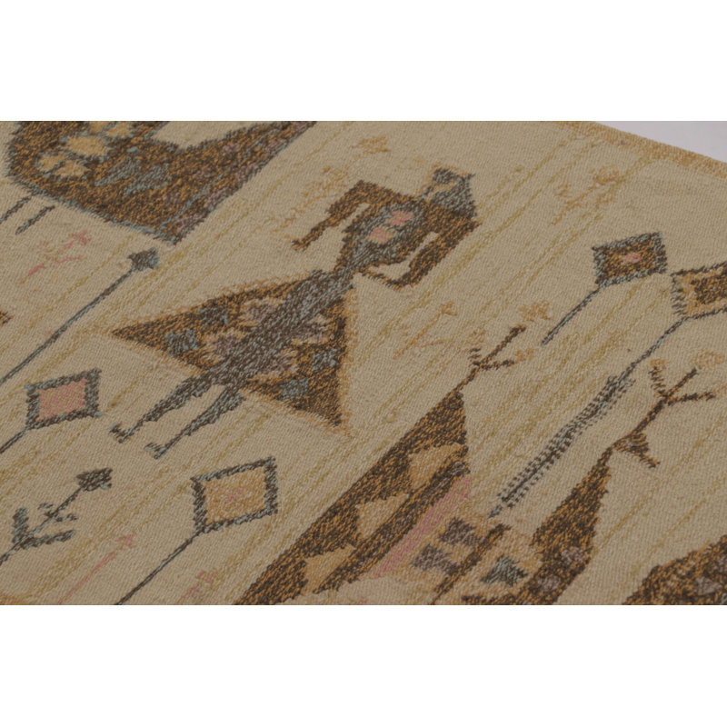 Scandinavian One-of-a-Kind 2'1x6'1 Hand Knotted Area Rug