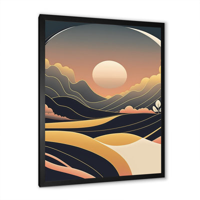 Pleine lune blanche sur les montagnes II - reproduction sur toile