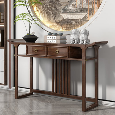 Console en bois massif de style chinois