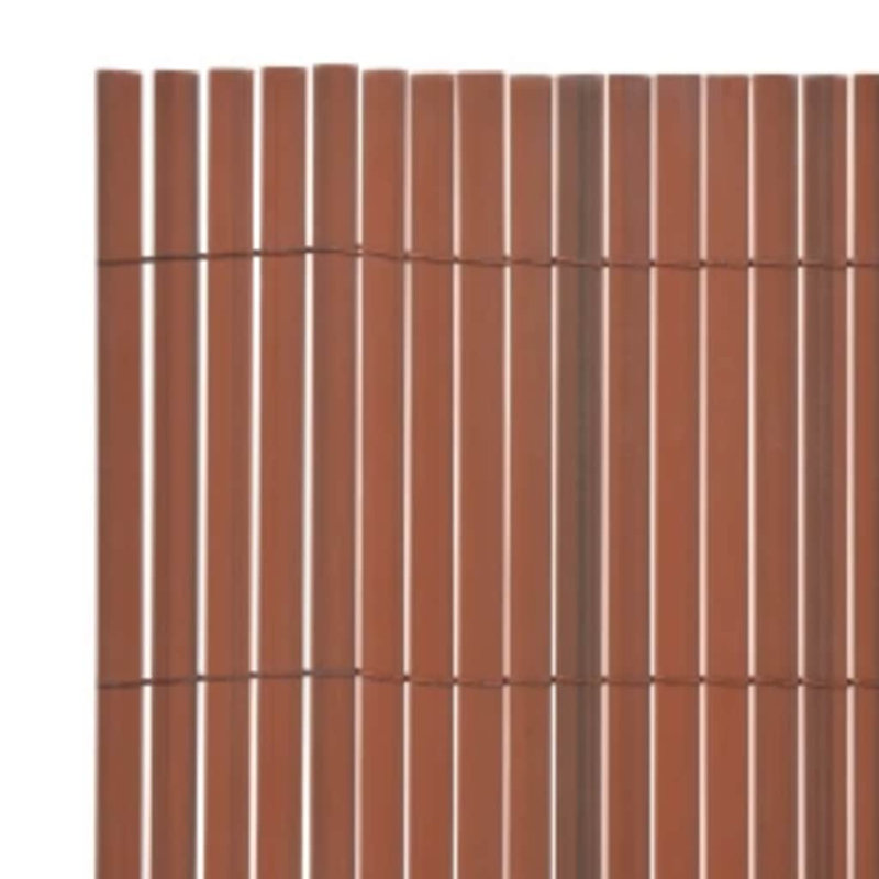Double-Sided Garden Fence Privacy Barrier, Brown, 110 x 300 cm