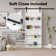 84" Manufactured Wood Bookshelf Barn Door Primed with Mounting Hardware Kit(Soft Close Inclued)