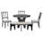 Modern Zanera 5-Piece Dining Table Set, 44" Round Dining Table with Curved Bench & Side Chairs,kitchen table set,dining table set,dining room set-1998874074