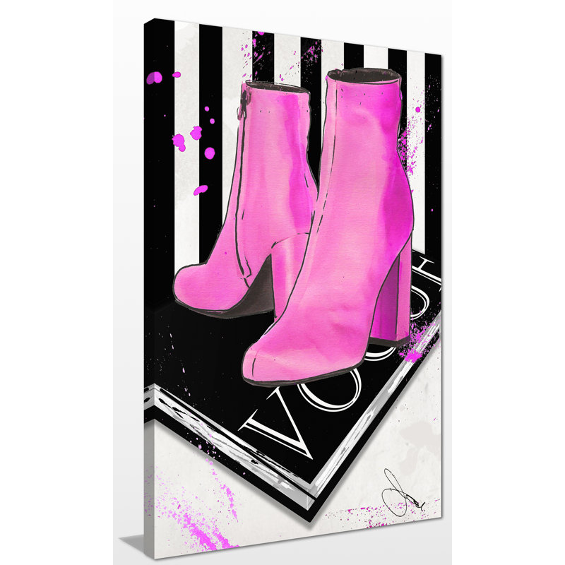 " These Boots By Coco 2 ", 48" H x 28" W x 1.5" D, Wrapped Canvas