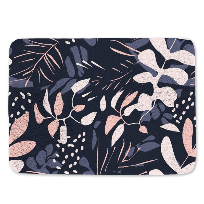 Aristarchos Microfiber / Microsuede Non-Slip Bath Mat, 17"W x 24"L
