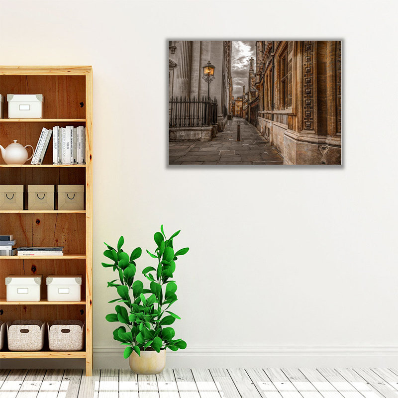 «Narrow Lane in Cambridge», reproduction d'art sur toile, H 18 po x l 24 po