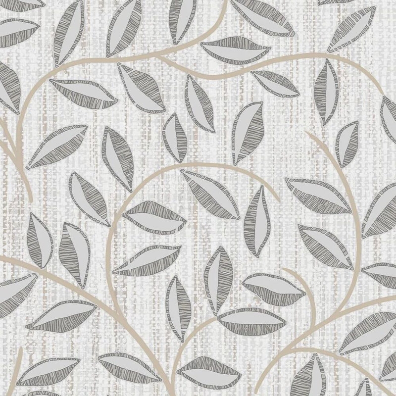 Linden 32cm x 52cm Textured Metallic Finish Wallpaper Roll, Brown