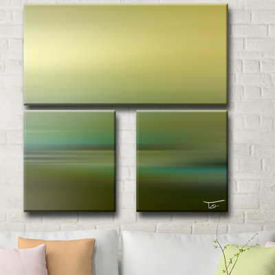 'Blur Stripes LXVIII' 3 Piece Wrapped Canvas Graphic Art Print on Canvas Set