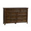 Commode 9 tiroirs en bois massif 64 po.