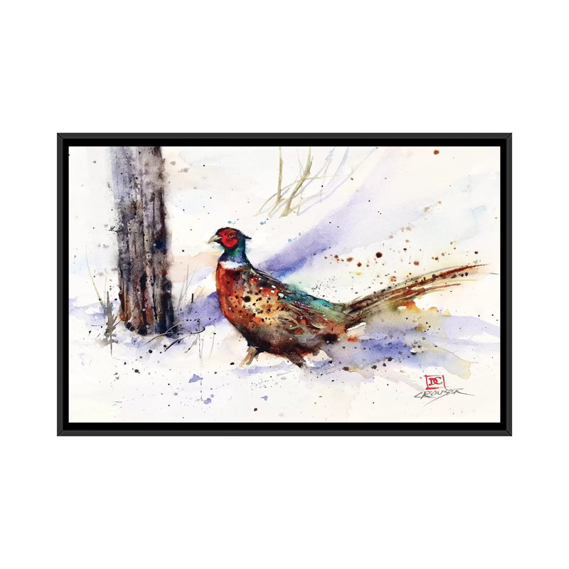 « rétroactif coq » par dean crouser,, reproduction d’impression sur toile tendue, H 18 po x l 26 po x P 1,5 po, Pas de tapis