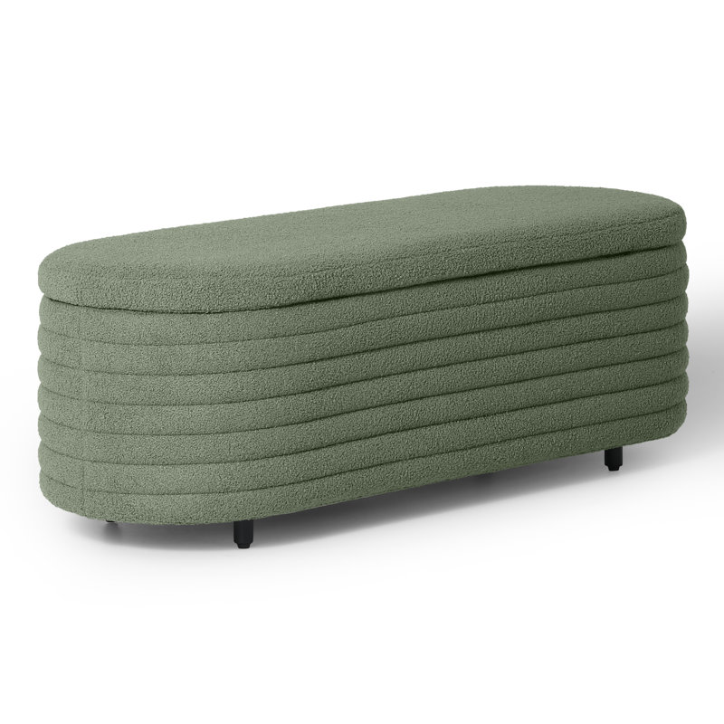 Bayville 42" Wide Sherpa Storage Bench, Navy, 18.1" H x 54" W x 19" D