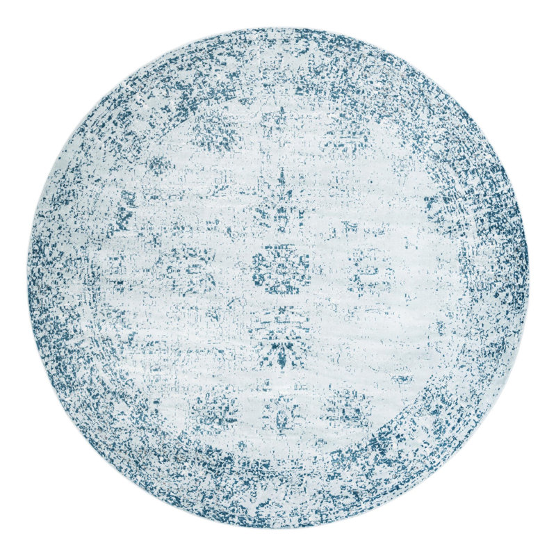 Brandt Beige/Tan Rug, Square 6'1", No, Light Blue/Navy
