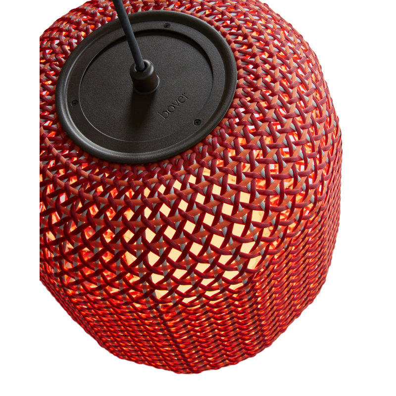 Nans 1 - Light LED Pendant, Red, 12.4" H x 12.4" W x 12.4" D