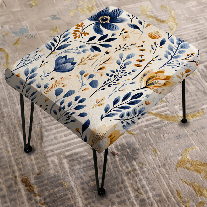 Tervuren - Floral Rectangle Ottoman