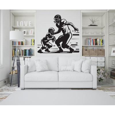 Father Son Football Wall Decor, Football Wall Decal Sport Vinyl, Football Stickers, Boys Room Wall Stickers, Kids Room Decor, Kids Gifs, Gifts