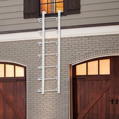 Heavy-Duty Steel Window Well Ladder (7-Rung, 78.35*19.69*7.68In)