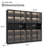 94.5 '' W Combination Bookcase With Glass Doors，display Cabin With Led Lights-1824625015