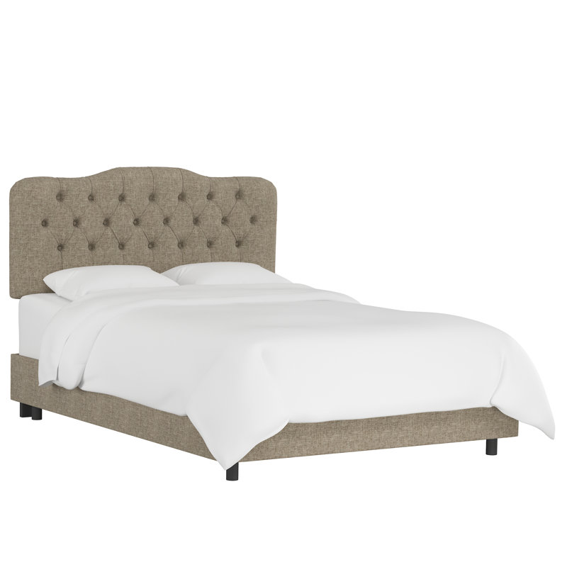 Lit standard à profil bas Napper, Lin naturel texturé Zuma, Double