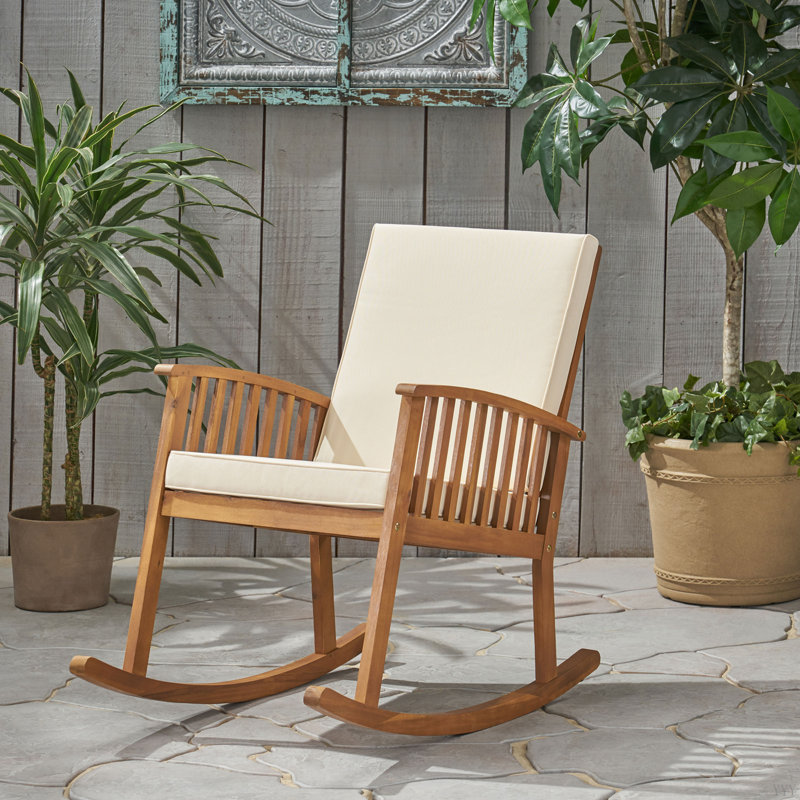 Chaise à bascule Casa Acacia, Brun