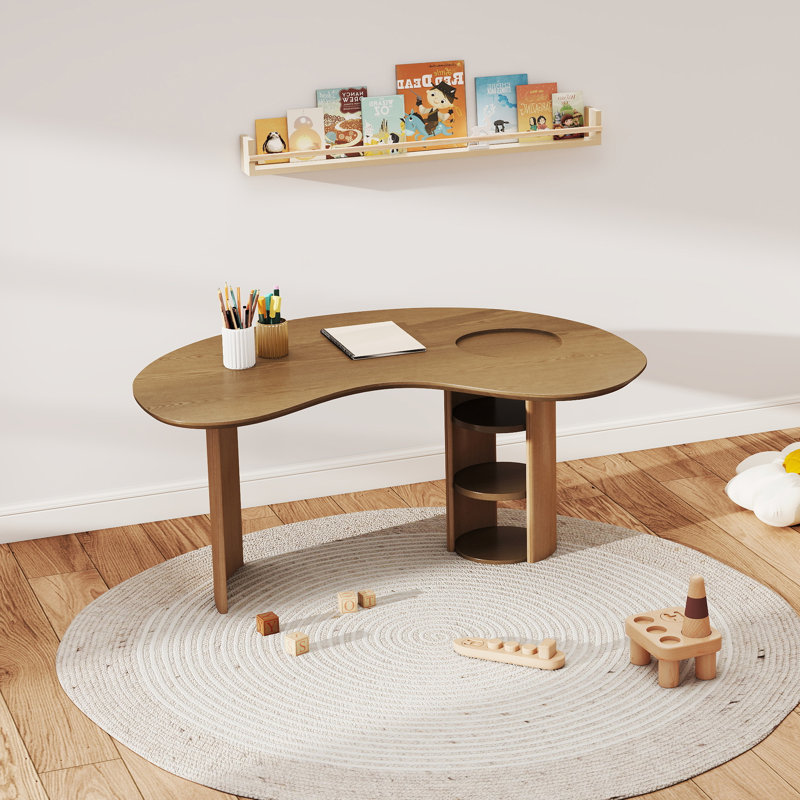 Bureau debout en bois massif, Brun