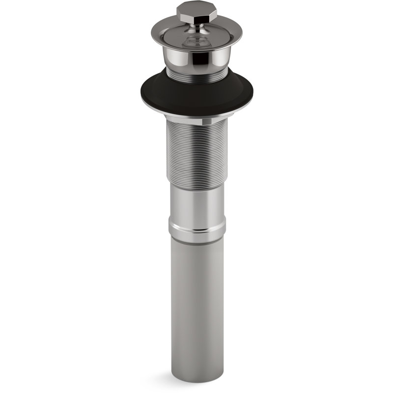 Whitehaven Bathroom sink drain with overflow, Vibrant Titanium, Without Overflow