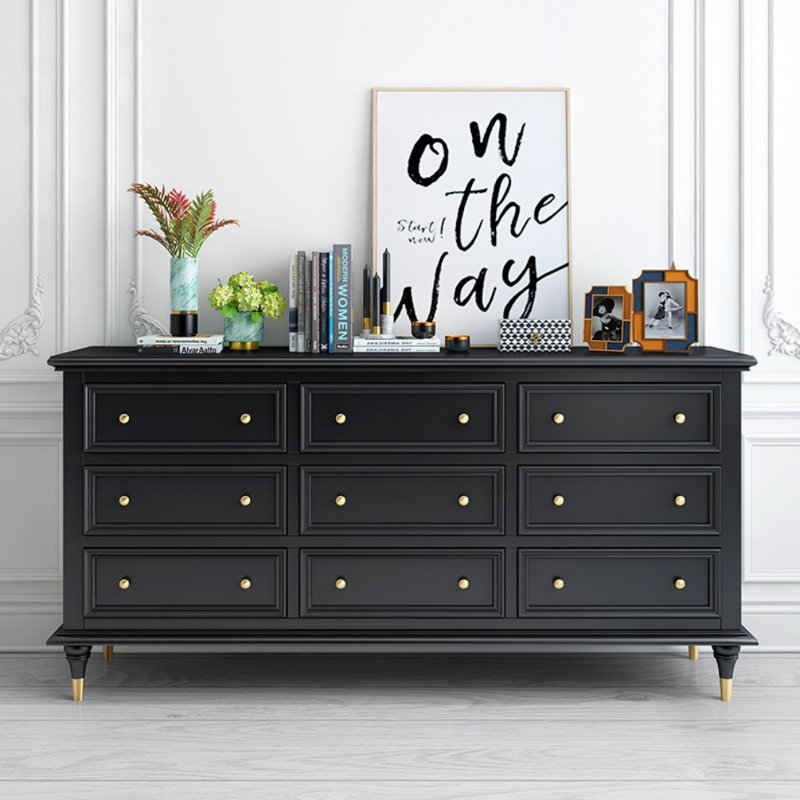 Commode d'appoint moderne tout en bois massif