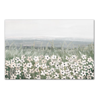 " Flowers In The Grass " Painting Print