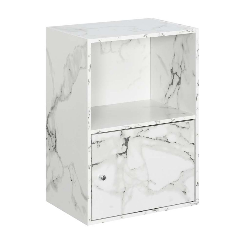 Aptos Accent Cabinet, White Marble