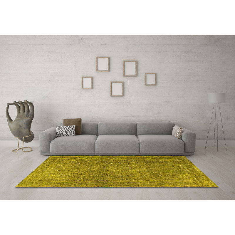 Washable Oriental Indoor Rug, Square 7'