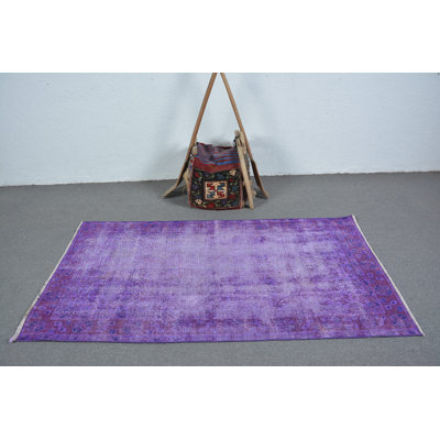 Vintage Rug, 3.6x6.6 ft Accent Rug, Turkish Rug, Brown Floor Rugs, Oriental Rugs