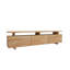 Houa Solid Pine Wood TV Stand for TVs up to 75" with 3 Cabinets & 4 Open Shelves-89872737