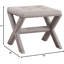Banc décoratif en mélange de lin avec garniture cloutée-1586392480
