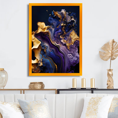 " Abstract Marble Geode Purple I "