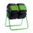 FCMP Outdoor HOTFROG 37 Gallon Dual Body Rotating Tumbling Composter Bin, Green