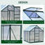 Callison 6 x 6ft Polycarbonate Greenhouse Walk in Slide Door Dark Green