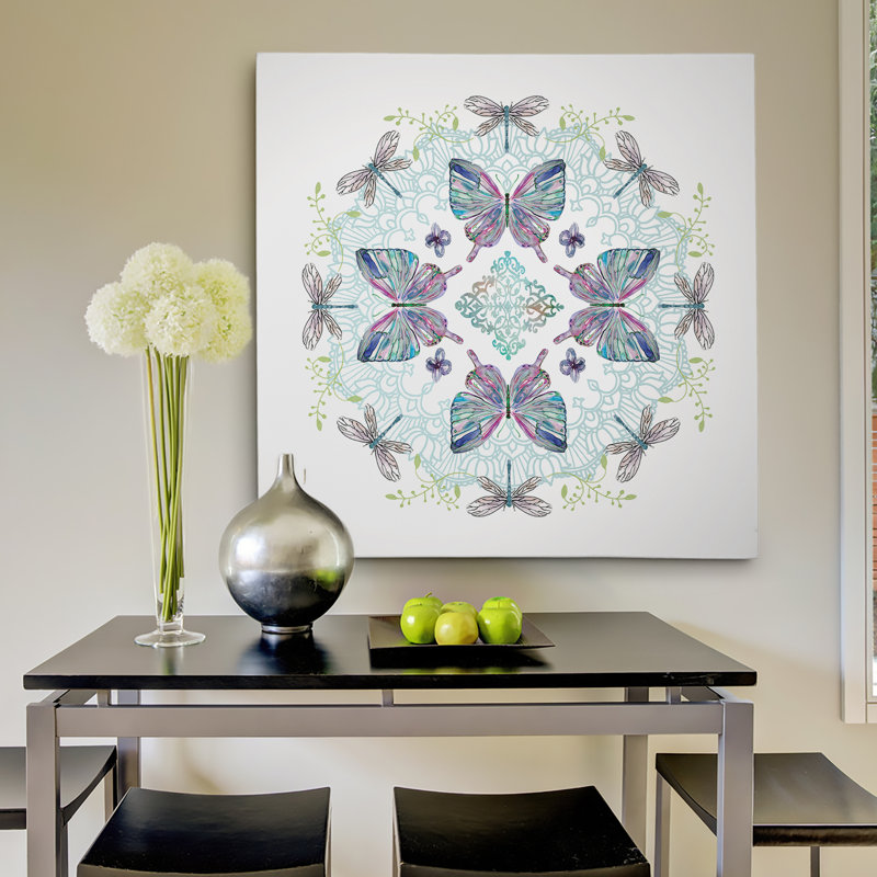 Art sur toile nature kaléidoscope II, H 16 po x l 16 po x P 1,5 po, Toile tendue