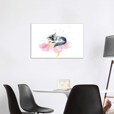 Chaton sur une fleur IV par Marina Ignatova - Peinture