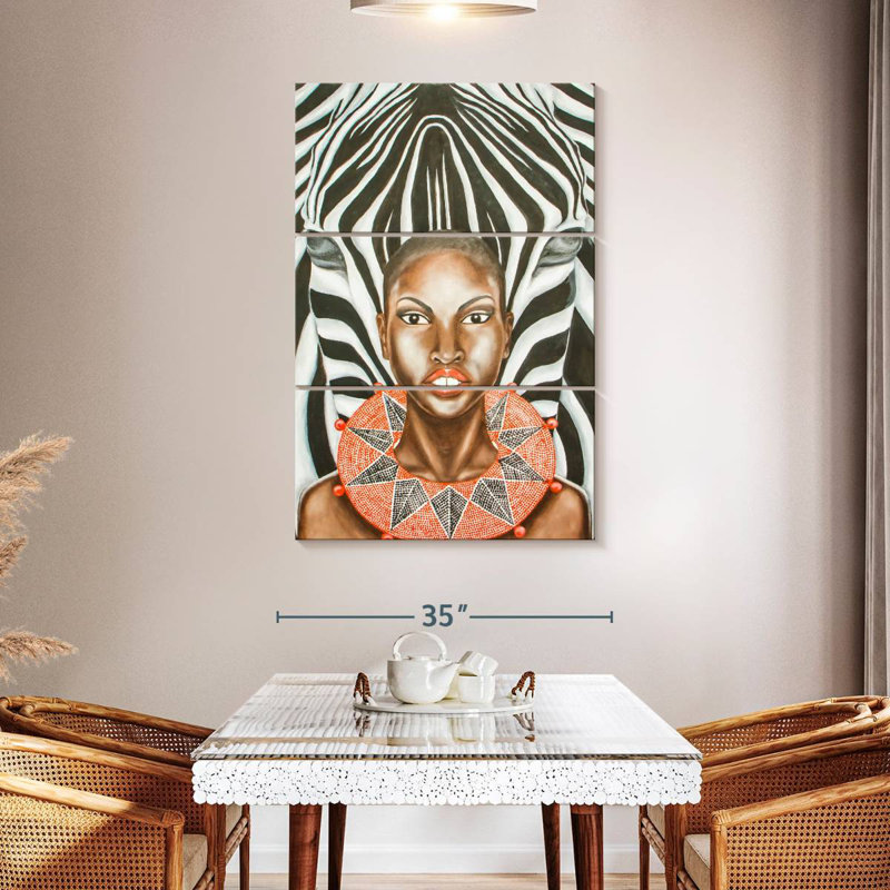 Leisha Soul Of Zebra, 57" H x 36" W