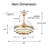 Orren Ellis 42" DIY Shade Gold Modern Ceiling Fan with Lights and Remote, Quiet and Reversible DC Motor Ceiling Fan-304772253