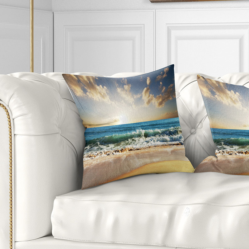 Coussin lombaire Seascape, Carré, 16 po x 16 po