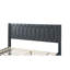 Full Size Bed, Charcoal Burlap, Diamond Design Headboard, Platform Bed For Bedroom Appeal Contemporary No Box Spring Requirement