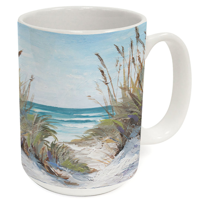 Seascape 15 oz. Decorative Ceramic Mug